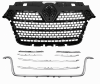 Grille radiateur pour RENAULT MASTER III phase 3, depuis 2019, noire gaufré, avec toutes les moulures chromées, Neuve