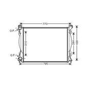 Radiateur de refroidissement moteur pour AUDI A6 III ph.1 2004-2008, OEM: 4F0121251Q, Neuf