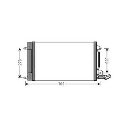 Condenseur de Climatisation pour VOLKSWAGEN POLO V ph.1 2009-2014, OEM: 6C0816411C, Neuf