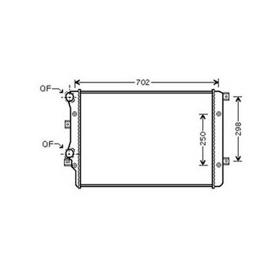 Radiateur de refroidissement moteur pour SEAT LEON II ph.1 2005-2009, OEM: 1K0121251AA, Neuf