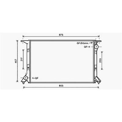 Radiateur de refroidissement moteur pour AUDI A5 I ph.1 2007-2011, OEM: 8K0121251J, Neuf