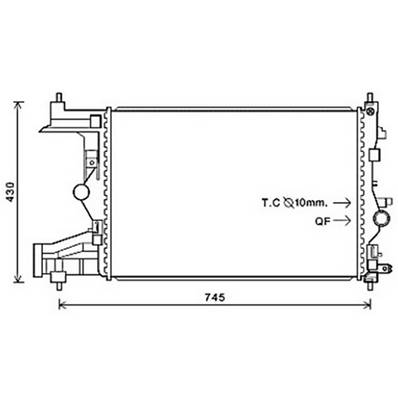 Radiateur de refroidissement moteur pour OPEL ZAFIRA TOURER 2011-2019, OEM: 13267650, Neuf