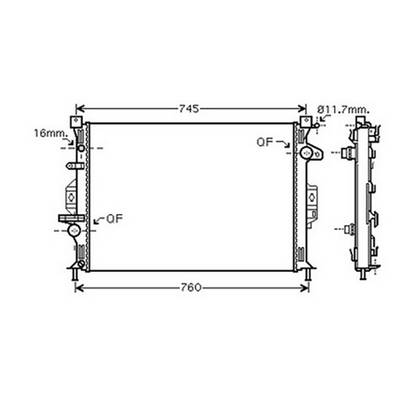 Radiateur de refroidissement moteur pour VOLVO V70 III ph.1 2007-2012, OEM: 1433321, Neuf