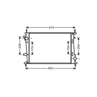 Radiateur de refroidissement moteur pour FIAT MULTIPLA 2004-2010, OEM: 51767821, Neuf