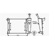 Radiateur de refroidissement moteur pour LANCIA YPSILON II ph.1 2011-2015, OEM: 51839665, Neuf