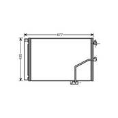 Condenseur de Climatisation pour MERCEDES CLASSE C ph.1 2007-2011 (W204), OEM: A2045000654, Neuf
