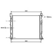 Radiateur de refroidissement moteur pour RENAULT KANGOO II ph.1 2008-2013, OEM: 8200455801, Neuf