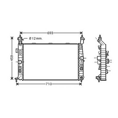 Radiateur de refroidissement moteur pour OPEL MERIVA A ph.1 2003-2006, OEM: 13130038, Neuf