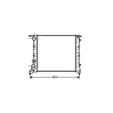 Radiateur de refroidissement moteur pour RENAULT CLIO I 1996-1998, OEM: 7700784040, Neuf