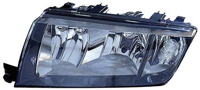 Phare Optique avant gauche pour SKODA FABIA I ph. 1 2000-2004, H7+H3, Corps noir, Mod. Junior, Neuf