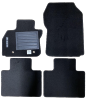 Kit 4 Tapis de sol Auto pour RENAULT ZOE depuis 2012, avec sigle ZOE, moquette noire, avec CLIPS, Neuf