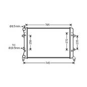 Radiateur de refroidissement moteur pour VOLKSWAGEN JETTA V ph.1 2011-2014, OEM: 5C0121251E, Neuf