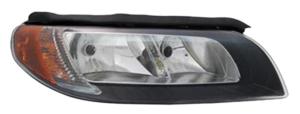 Phare Optique avant droit pour VOLVO V70 III phase 1, 2007-2012, fond noir, H7+H9, Neuf