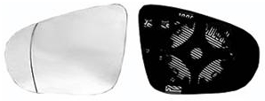 Miroir Glace rétroviseur gauche pour VOLKSWAGEN GOLF VI GTI/GTD, 2009-2013, dégivrant, asphérique