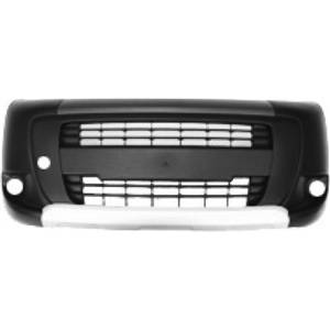 Pare chocs avant pour PEUGEOT BIPPER Combi 2008-2016 (modèle Tepee), argenté, trous antibrouillard