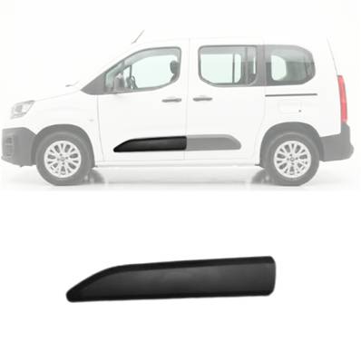 Moulure latérale avant gauche pour FIAT DOBLO III phase 2 depuis 01/2024, noire, avec clips de montage, Neuve