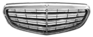 Grille de radiateur pour MERCEDES CLASSE E de 2013 à 2016 (W212), noire, profil chromé, Mod. ELEGANCE, Neuve