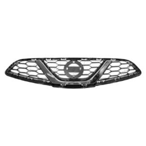 Grille de calandre supérieure pour NISSAN MICRA IV (K13) ph.2, 2013-2018 noire & chromée (sans logo)