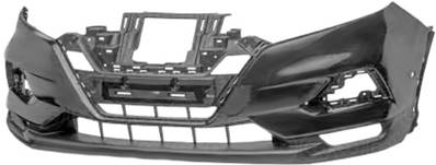 Pare chocs avant pour NISSAN QASHQAI II ph. 2 2017-2021, 2 trous capteurs radar, Neuf à peindre