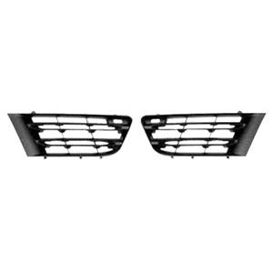 Grilles de calandre droite et gauche pour RENAULT SCENIC II phase 2, 2006-2009, noires, supérieures