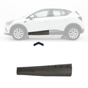 Moulure sous porte avant gauche pour RENAULT CAPTUR II 2020-2024, trous profil, noire gaufré, Neuve