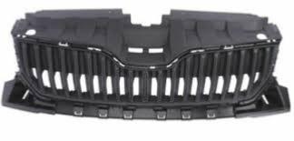 Grille radiateur pour SKODA FABIA III ph. 2 2018-2021, noir gaufré, Neuve