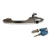Poigne de porte pour FIAT 500 phase 2,  extrieure gauche avec barillet  partir de 2015, chrome, extrieure