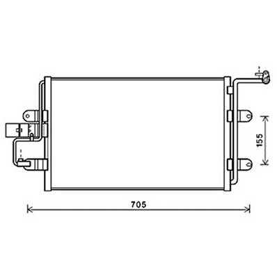 Condenseur de Climatisation pour VOLKSWAGEN GOLF IV 1998-2003, OEM: 1J0820411D, Neuf