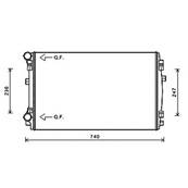 Radiateur de refroidissement moteur pour AUDI A3 3/5 Portes 2012-2016, OEM: 5Q0121251GQ, Neuf