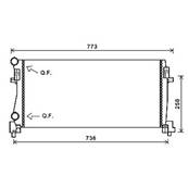 Radiateur de refroidissement moteur pour VOLKSWAGEN GOLF VII ph.1 2012-2016, OEM: 5Q0121251EB, Neuf