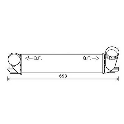 Intercooler pour BMW Serie 3 E90-E91 2008-2012, OEM: 17517800682, Neuf