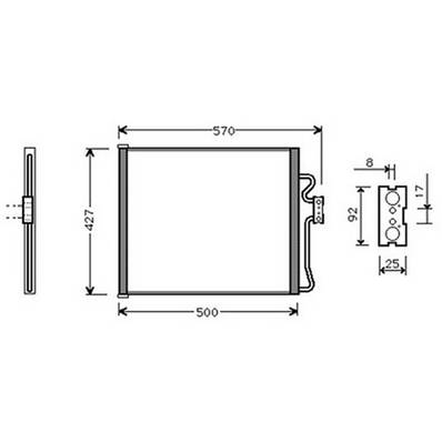 Condenseur de Climatisation pour BMW Serie 5 E39 2000-2003, OEM: 64538391647, Neuf