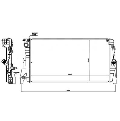 Radiateur de refroidissement moteur pour BMW Serie 2 F45/F46 ACTIVE TOURER 2014-2017, OEM: 17117644879, Neuf