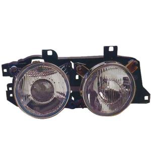 Phare optique avant droit électrique pour BMW Serie 5 E34 1988-1995, H1+H1, Neuf