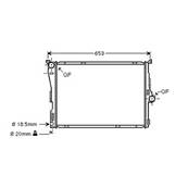 Radiateur de refroidissement moteur pour BMW X3 E83 2004-2006, OEM: 17113414986, Neuf