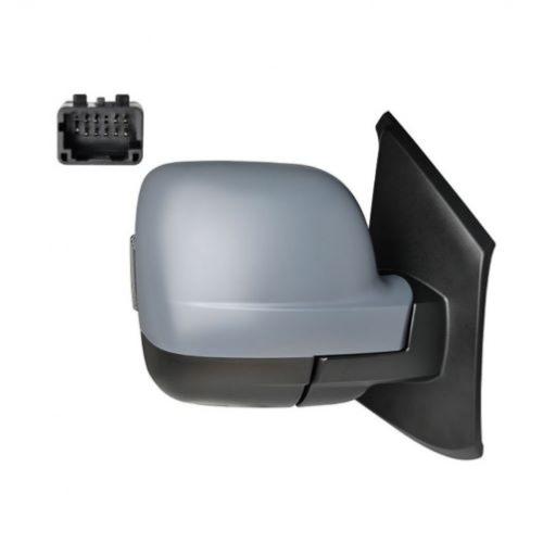 Rétroviseur droit électrique pour RENAULT TRAFIC III phase 3 depuis 2021, dégivrant, rabattable électriquement, aspherique, avec feu et sonde, 11 pin, Neuf à peindre