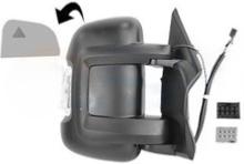Rétroviseur droit pour PEUGEOT BOXER depuis 2014, 12 pin, 16 W, bras court, électrique, dégivrant, rabattable, avec clignotant, système BLIS et antenne, Neuf.