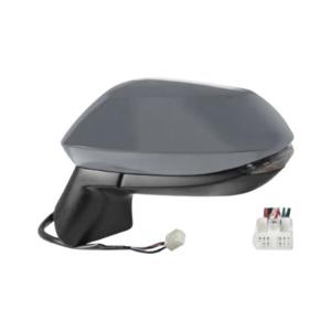 Rétroviseur gauche pour TOYOTA COROLLA depuis 2023, électrique, dégivrant, rabattable, avec feu, BLIS, 9 PIN, convexe/chromé, Neuf à peindre