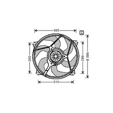 Groupe moto Ventilateur Radiateur pour CITROËN C4 I ph.2 2008-2010, OEM: 1253K4, Neuf