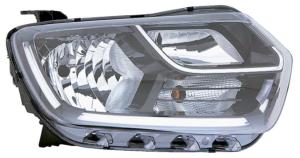 Phare Optique avant droit pour DACIA DUSTER 2 phase 1 depuis 2018, H7+H1+PY21W, avec feu diurne à LED, Neuf