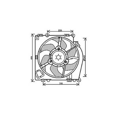 Ventilateur Radiateur moteur pour NISSAN MICRA III (K12) ph.2 2005-2007, OEM: 21481AY610, Neuf