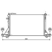 Radiateur de refroidissement moteur pour RENAULT MASTER III ph.1 2010-2014, OEM: 214005447R, Neuf