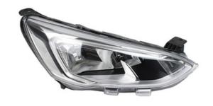 Phare optique avant droit pour FORD FOCUS IV depuis 2018, H7+H1+PY21W, feu du jour à LED, corps chromé, Neuf