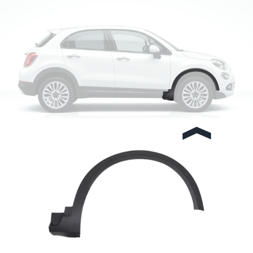 élargisseur contour d'aile avant droite pour FIAT 500X 2015-2018, Noir, Neuf