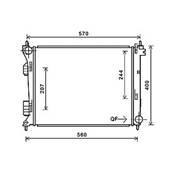 Radiateur de refroidissement moteur pour KIA RIO 2011-2014, OEM: 253101J700, Neuf