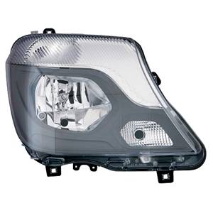 Phare Optique avant droit pour MERCEDES SPRINTER II (W906) depuis 2013 >, H7+H7, fond gris, Neuf