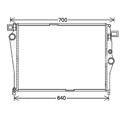Radiateur de refroidissement moteur pour MERCEDES CLASSE C ph.1 2014-2018 (W205), OEM: 995006903, Neuf
