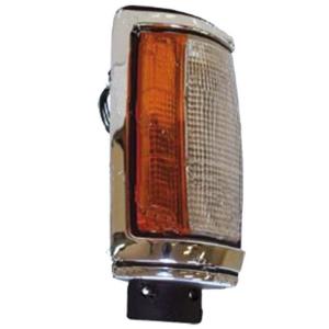 Feu clignotant avant gauche pour MITSUBISHI L200 II phase 1, 1987-1993, incolore-orange, profil chromé, Neuf