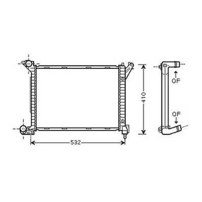 Radiateur de refroidissement moteur pour MINI ONE/COOPER R50/R53 2004-2006, OEM: 17117788753, Neuf