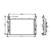 Radiateur de refroidissement moteur pour OPEL MERIVA A ph.2 2006-2010, OEM: 1300252, Neuf